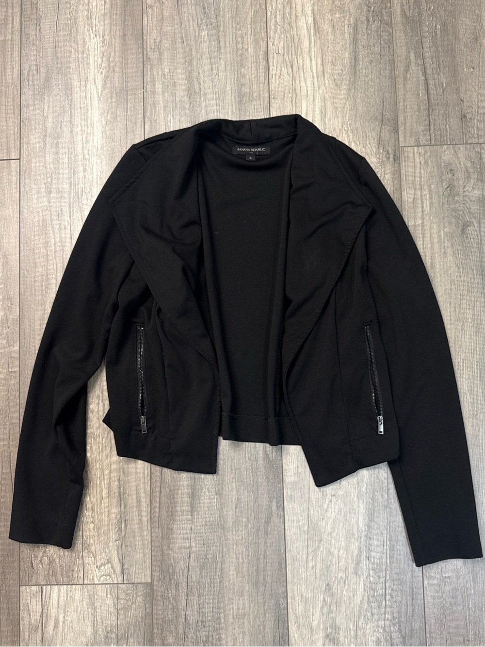 Banana Republic Black Open-Front Blazer Jacket
